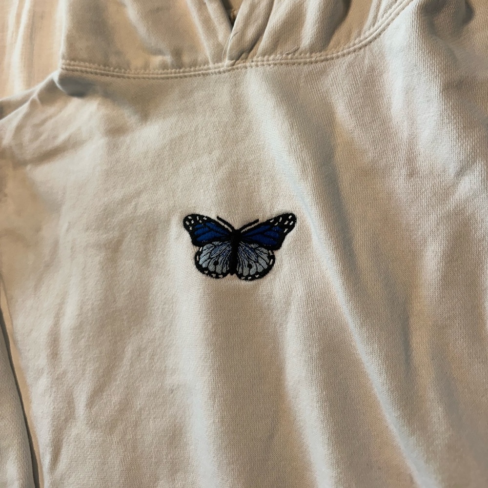 Brandy Melville Blue Butterfly sweatshirt